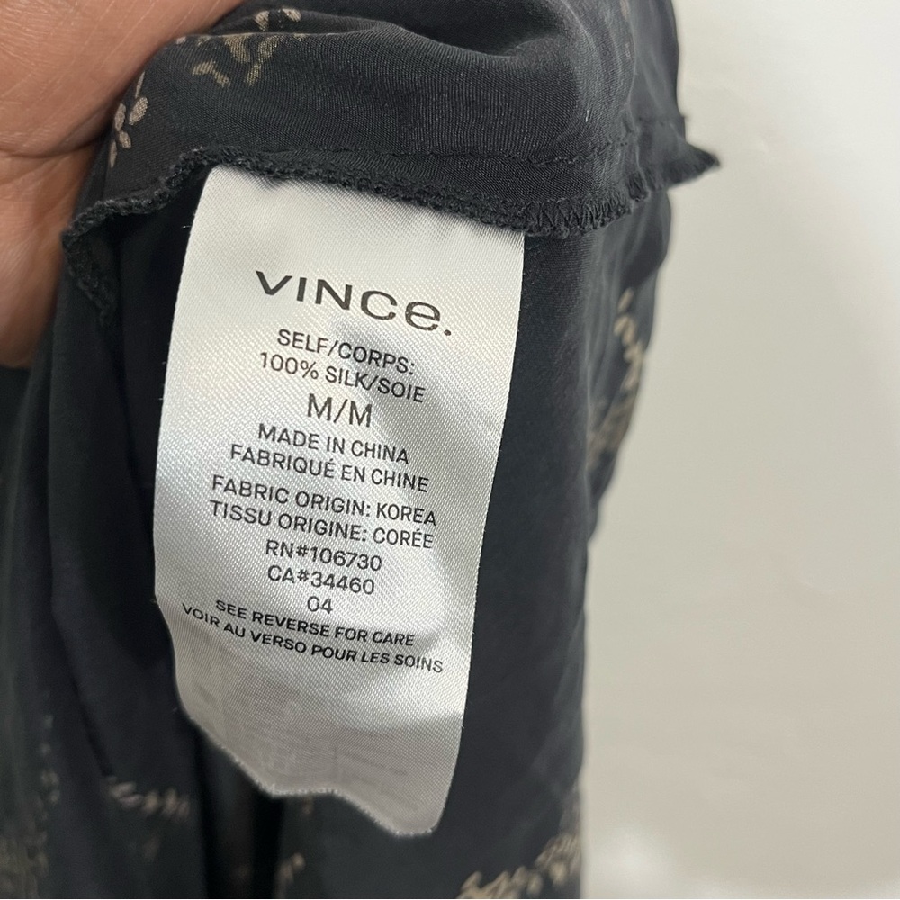 Vince Black Silk Slip Midi Dress - Picture 14 of 15